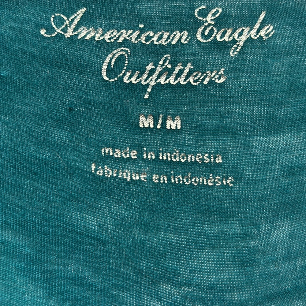 American Eagle Outfitters Teal Long Sleeve Top - Picture 2 of 4